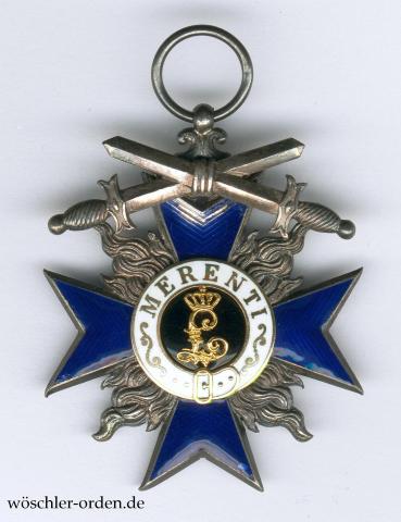 Bayern, Militär-Verdienstorden, IV. Klasse mit Schwertern, Leser-Stück in 980er-Silber Bayern, Militär-Verdienstorden, IV. Klasse mit Schwertern, Leser-Stück in 980er-Silber
