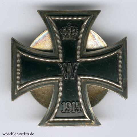 Preußen, Eisernes Kreuz 1914 I. Klasse, von K.M.ST., an Schraubscheibe Preußen, Eisernes Kreuz 1914 I. Klasse, von K.M.ST., an Schraubscheibe