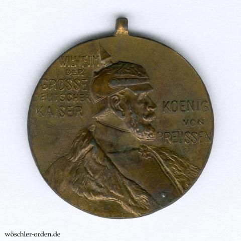Preußen, Kaiser-Wilhelm-Erinnerungsmedaille (1897), in Zink-Kriegsmetall Preußen, Kaiser-Wilhelm-Erinnerungsmedaille (1897), in Zink-Kriegsmetall