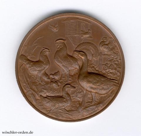 Preußen, Staatspreismedaille für Leistungen in der Geflügelzucht in Bronze (1887) Preußen, Staatspreismedaille für Leistungen in der Geflügelzucht in Bronze (1887)