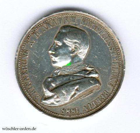 Preußen, Berlin, Medaille auf die Akademische Kunstausstellung (1888) Preußen, Berlin, Medaille auf die Akademische Kunstausstellung (1888)