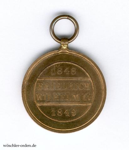 Preußen, Hohenzollernsche Denkmünze 1848/1849 für Nichtkämpfer