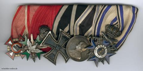 Bayern, 5er Frackschnalle Prof. Walter Eucken, mit Sachsen-Weimar und Österreich