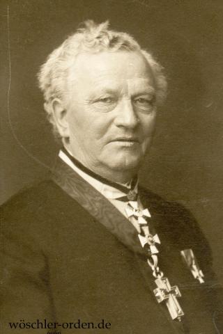 Preußen, Roter-Adler-Orden (5. Modell), II. Klasse mit Eichenlaub mit Jubiläumszahl 50, Trägerportrait