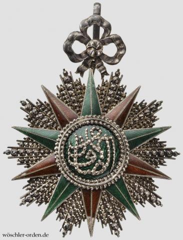 Tunesien, Orden des Ruhmes (3. Modell, 2. Ausgabe), Großkordon-Kleinod, Zweitstück von Scharffenberg, Dresden Tunesien, Orden des Ruhmes (3. Modell, 2. Ausgabe), Großkordon-Kleinod, Zweitstück von Scharffenberg, Dresden
