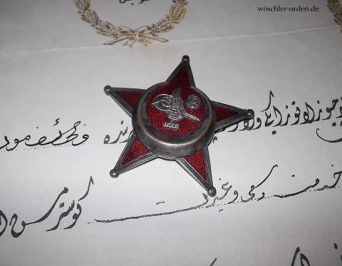 Osmanisches Reich, Kriegsmedaille, von B.B.&Co., mit Verleihungsurkunde usw.