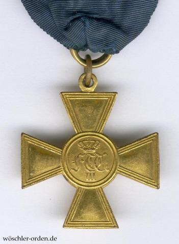 Preußen, Dienstauszeichnungskreuz für 25 Dienstjahre der Offiziere (1. Ausgabe)