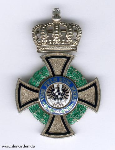 Preußen, Königlicher Hausorden von Hohenzollern, Kreuz der Inhaber, Doorner Exil