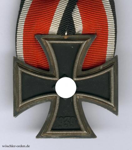 Deutsches Reich, Eisernes Kreuz 1939 II. Klasse, an 1er Ordensschnalle von NS-Bedarf Schneider, Posen Deutsches Reich, Eisernes Kreuz 1939 II. Klasse, an 1er Ordensschnalle von NS-Bedarf Schneider, Posen