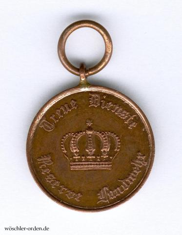 Preußen, Landwehr-Dienstauszeichnung II. Klasse (2. Modell) Preußen, Landwehr-Dienstauszeichnung II. Klasse (2. Modell)