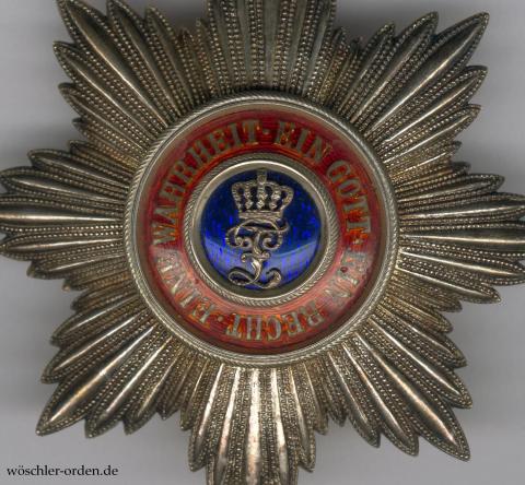 Oldenburg, Haus- und Verdienstorden, Großkreuz-Bruststern, von W. Lameyer & Sohn, Hannover