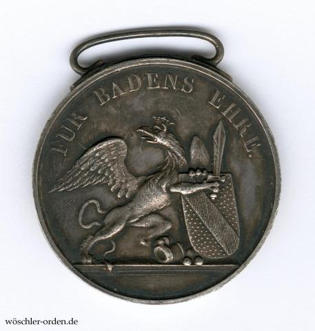 Baden, Silberne Militärische Karl-Friedrich-Verdienstmedaille (7. Ausgabe), verliehen 1871