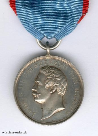 Hessen-Darmstadt, Allgemeines Ehrenzeichen (1. Modell) mit der Inschrift Für Rettung von Menschenleben (2. Ausgabe)